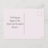 Happy Easter Bunny Rabbit Holiday Briefkaart (Achterkant)