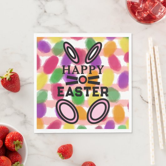Happy Easter Bunny Rabbit Jelly Eggs Servet (Insitu)