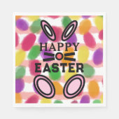 Happy Easter Bunny Rabbit Jelly Eggs Servet (Voorkant)