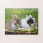 Happy Easter Bunny Rabbit Legpuzzel (Horizontaal)