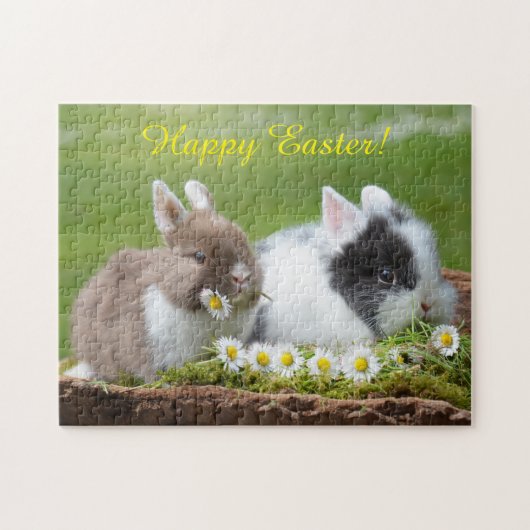 Happy Easter Bunny Rabbit Legpuzzel (Horizontaal)