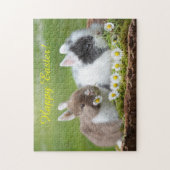 Happy Easter Bunny Rabbit Legpuzzel (Verticaal)