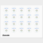 Happy Easter Bunny Rabbit Ronde Sticker (Vel)