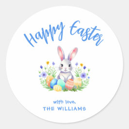 Happy Easter Bunny Rabbit Ronde Sticker