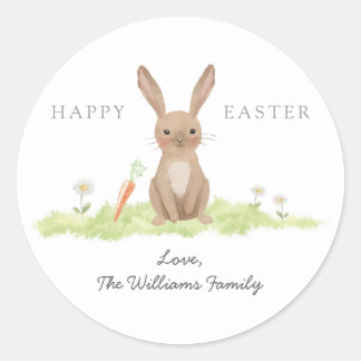 Happy Easter Bunny Rabbit  Ronde Sticker