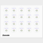 Happy Easter Bunny Rabbit Ronde Sticker (Vel)