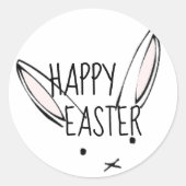 Happy Easter Bunny Rabbit Sticker (Voorkant)
