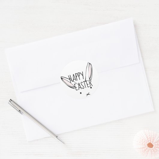 Happy Easter Bunny Rabbit Sticker (Envelop)