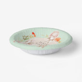 Happy Easter Bunny Rabbits Floral Papieren Kommen (Gebogen)