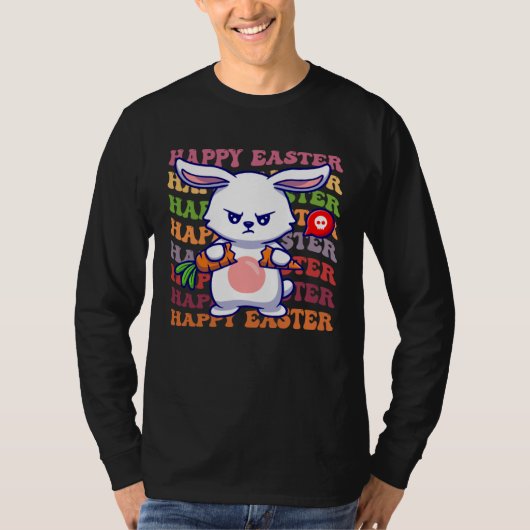 Happy Easter Bunny Rainbow Rabbit  Easter Egg Hunt T-shirt (Voorkant)