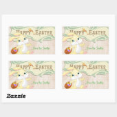 Happy Easter Bunny Rechthoekige Sticker (Vel)
