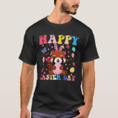 Happy Easter Bunny Red Panda  Easter Day Groovy T-shirt (Voorkant)