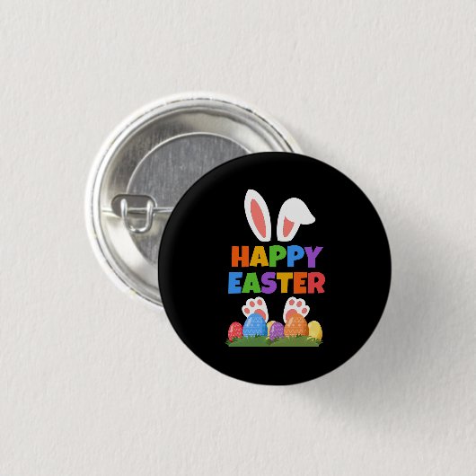 Happy Easter Bunny Ronde Button 3,2 Cm (Voorkant /achterkant)