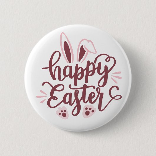 Happy Easter Bunny Ronde Button 5,7 Cm (Voorkant)