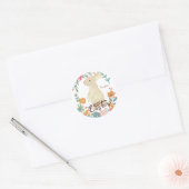 Happy Easter Bunny Ronde Sticker (Envelop)