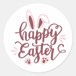 Happy Easter Bunny Ronde Sticker