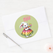 Happy Easter Bunny Ronde Sticker (Envelop)