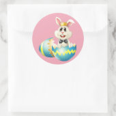 Happy Easter Bunny Ronde Sticker (Tas)