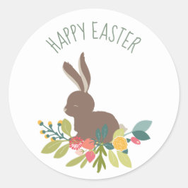 Happy Easter Bunny Ronde Sticker