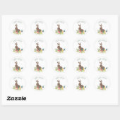 Happy Easter Bunny Ronde Sticker (Vel)