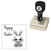 Happy Easter Bunny Rubberstempel (Gestempeld)