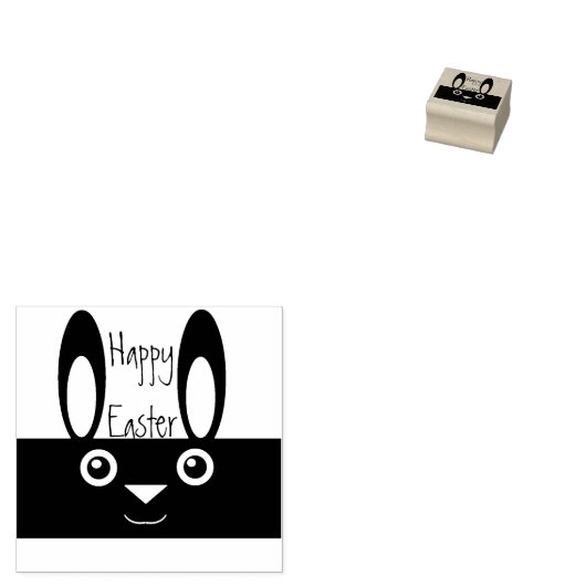 Happy Easter Bunny Rubberstempel (Gestempeld)