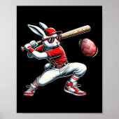 Happy Easter Bunny Spelen Verkopen Easter Sport Ki Poster (Voorkant)