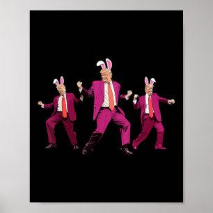 Happy Easter Bunny Spring Hunt Eieren Konijn Grapp Poster