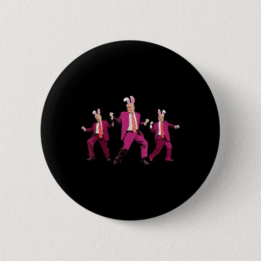 Happy Easter Bunny Spring Hunt Eieren Konijn Grapp Ronde Button 5,7 Cm (Voorkant)