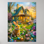 Happy Easter Bunny Spring Poster (Voorkant)