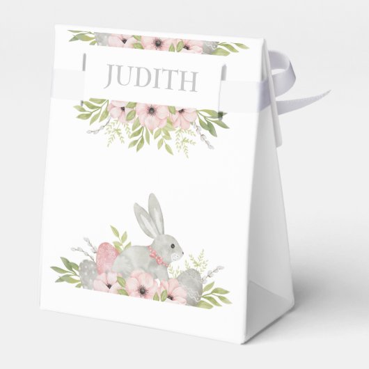 Happy Easter Bunny Spring Waterverf Bedankdoosjes (Achterkant)