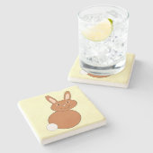 Happy Easter Bunny Stenen Onderzetter (Zijkant)