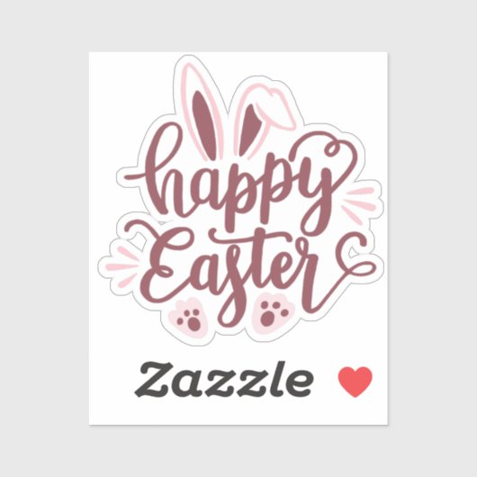 Happy Easter Bunny Sticker (Vel)