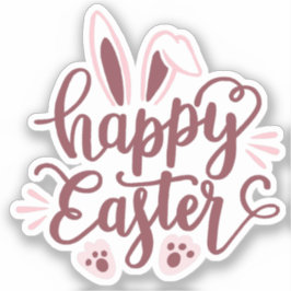 Happy Easter Bunny Sticker