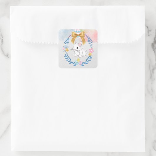 Happy Easter, Bunny Sticker (Tas)