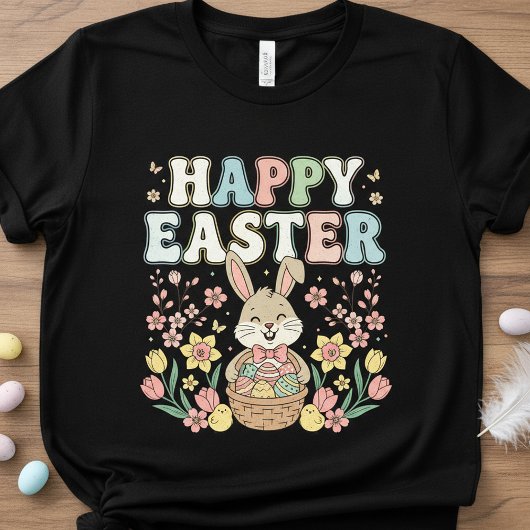Happy Easter Bunny T-Shirt,Cute Spring Rabbit T-shirt