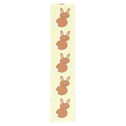 Happy Easter Bunny Table Runner Korte Tafelloper (Voorkant)