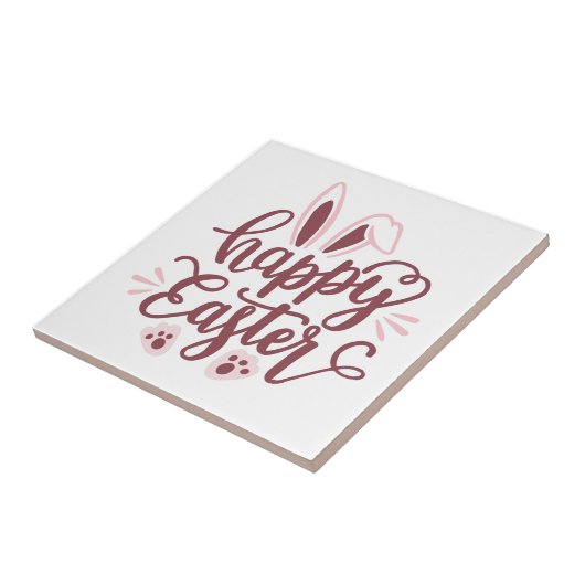 Happy Easter Bunny Tegeltje (Zijkant)