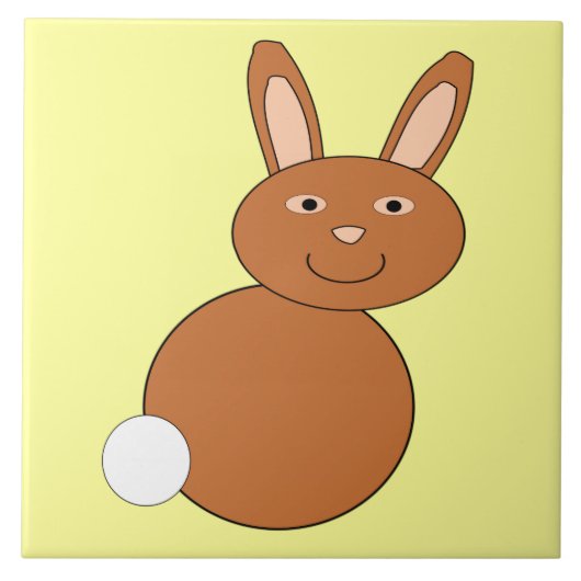Happy Easter Bunny Tile Tegeltje (Voorkant)