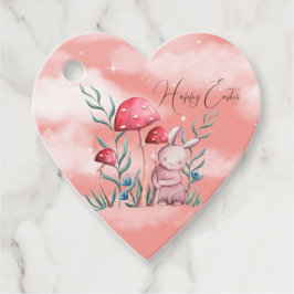Happy Easter Bunny, Toadstools en Grass Bedankjes Labels