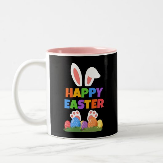 Happy Easter Bunny  Tweekleurige Koffiemok (Links)