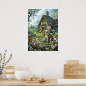 Happy Easter Bunny Wall Art Poster (Keuken)