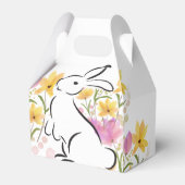 Happy Easter Bunny Waterverf Flowers Bedankdoosjes (Voorkant Zijde)