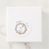 Happy Easter Bunny Waterverven Boho Wildbloemen Bedankjes Labels (In situ)