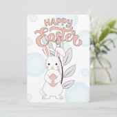 Happy Easter Bunny Wenskaart Feestdagenkaart (Staand voorkant)