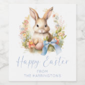 Happy Easter Bunny Wijn Etiket (Enkel label)