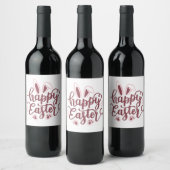 Happy Easter Bunny Wijn Etiket (Flessen)