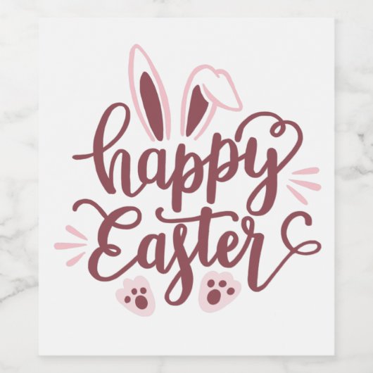 Happy Easter Bunny Wijn Etiket (Enkel label)