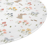 Happy Easter Bunny Wildflowers Schattige keukendec Snijplank (Hoek)