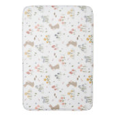 Happy Easter Bunny Wildflowers Schattigee Kinder b Badmat (Voorkant Verticaal)